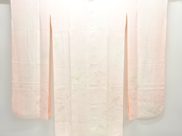JAPANESE KIMONO / JUBAN FOR FURISODE / PINE & WISTERIA